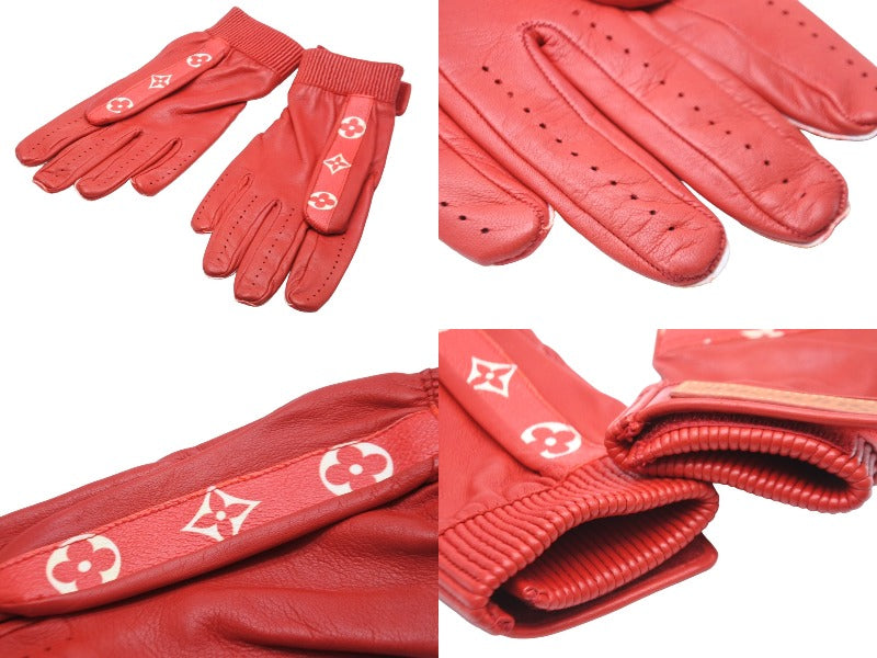 Authentic LOUIS VUITTON Supreme Monogram Gloves MP1893 Baseball