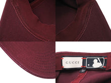 Load image into Gallery viewer, GUCCI グッチ NY YANKEES ニューヨークヤンキース キャップ 538565 ベースボールキャップバタフライ ワインレッド 良品 中古 54229