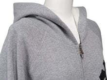 Load image into Gallery viewer, 極美品 CHROME HEARTS クロムハーツ ワイノットラグランスリーブジップアップパーカー グレー ブラック サイズXXL 中古 54256