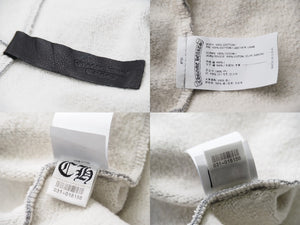 極美品 CHROME HEARTS クロムハーツ ワイノットラグランスリーブジップアップパーカー グレー ブラック サイズXXL 中古 54256