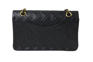 CHANEL シャネル マトラッセ25 ショルダーバッグ ダブルフラップ 2番台 ラムスキン ブラック ゴールド金具 美品 中古 54277