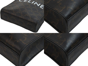 CELINE セリーヌ ミニ バーティカルカバ トリオンフ 2WAY ショルダーバッグ ブラウン 194372BZK.04LU 美品 中古 54285