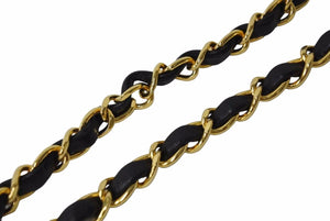 CHANEL シャネル ミニマトラッセ ショルダーバッグ 5番台 ココマーク ラムスキン ブラック ゴールド 美品 中古 54293