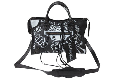 BALENCIAGA バレンシアガ トートバッグ グラフィティ クラシックシティ ミディアム 505550.Y.535269 シルバー金具 美品 中古 54297