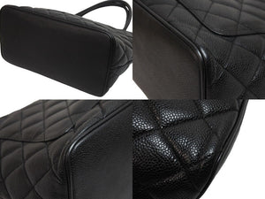 CHANEL シャネル 復刻トート 7番台 ハンドバッグ ココマーク キャビアスキン ブラック ゴールド金具 美品 中古 54298