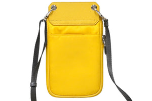 PRADA プラダ ミニショルダーバッグ トライアングルロゴ ナイロン イエロー グレー 美品 中古 54313