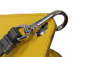 PRADA プラダ ミニショルダーバッグ トライアングルロゴ ナイロン イエロー グレー 美品 中古 54313