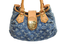 Load image into Gallery viewer, LOUIS VUITTON ルイ・ヴィトン ハンドバッグ プレオウンド プリーティ モノグラムデニム M95020 ゴールド金具 美品 中古 54320