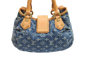 LOUIS VUITTON ルイ・ヴィトン ハンドバッグ プレオウンド プリーティ モノグラムデニム M95020 ゴールド金具 美品 中古 54320