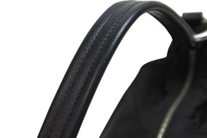 PRADA プラダ ハンドバッグ ワンショルダー 三角プレート ブラック ナイロン BR3332 シルバー金具 良品 中古 54324