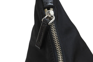 極美品 PRADA プラダ ハンドバッグ ワンショルダー トライアングルロゴ BR3332 ナイロン ブラック シルバー金具 中古 54325