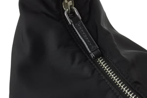PRADA プラダ ハンドバッグ ワンショルダー 三角プレート ブラック ナイロン BR3332 シルバー金具 美品 中古 54358