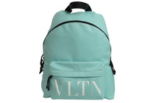 Load image into Gallery viewer, VALENTINO ヴァレンティノ リュック VLTN バックパック ブルー ナイロン WY2B0993YHST01 シルバー金具 良品 中古 54369