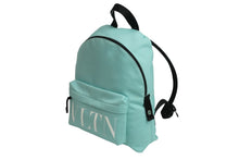 Load image into Gallery viewer, VALENTINO ヴァレンティノ リュック VLTN バックパック ブルー ナイロン WY2B0993YHST01 シルバー金具 良品 中古 54369