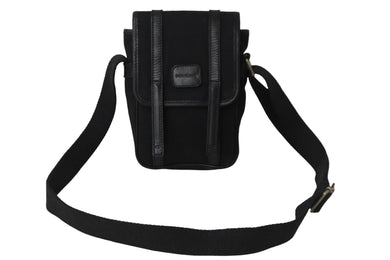 DIOR HOMME ディオールオム ショルダーバッグ ブラック キャンバス レザー 175-BM-0086 シルバー金具 良品 中古 54371