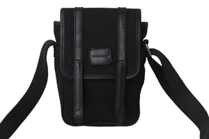 DIOR HOMME ディオールオム ショルダーバッグ ブラック キャンバス レザー 175-BM-0086 シルバー金具 良品 中古 54371
