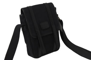 DIOR HOMME ディオールオム ショルダーバッグ ブラック キャンバス レザー 175-BM-0086 シルバー金具 良品 中古 54371
