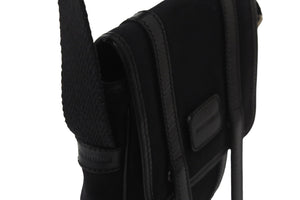 DIOR HOMME ディオールオム ショルダーバッグ ブラック キャンバス レザー 175-BM-0086 シルバー金具 良品 中古 54371