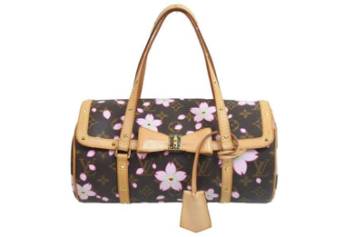 LOUIS VUITTON ルイヴィトン モノグラム チェリーブロッサム パピヨン ブラウン M92009 美品 中古 54372