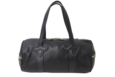 CHROME HEARTS クロムハーツ ボストンバッグ タイニーダッフル ダガージップ レザー ブラック シルバー金具 美品 中古 54375