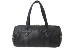 CHROME HEARTS クロムハーツ ボストンバッグ タイニーダッフル ダガージップ レザー ブラック シルバー金具 美品 中古 54375