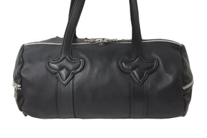 CHROME HEARTS クロムハーツ ボストンバッグ タイニーダッフル ダガージップ レザー ブラック シルバー金具 美品 中古 54375