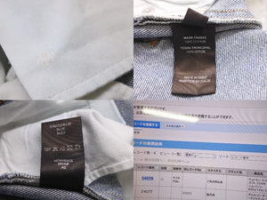 VETEMENTS ヴェトモン デニムパンツ フロントロゴ ウォッシュ加工 20AW ブルーコットン サイズXL MAH21PA136 美品 中古 54379 