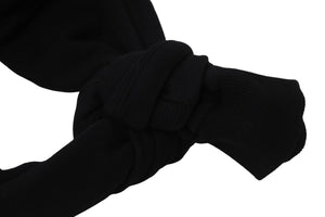 極美品 CELINE セリーヌ ロゴ ミディアム スウェット ショルダーバッグ ブラック 110201EKO シルバー金具 中古 54385