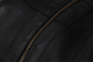 CHANEL シャネル チョコバー ハンドバッグ ミニボストンバッグ 8番台 A24184 ラムスキン ブラック シルバー 美品 中古 54400