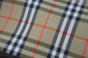 BURBERRY バーバリー セミショルダーバッグ ノバチェック キャンバスレザー ブラウン ベージュ ゴールド金具 美品 中古 54418