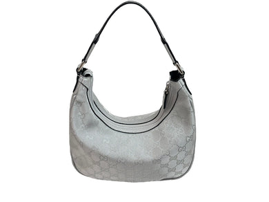GUCCI グッチ ハンドバッグ ワンショルダーバッグ GGスプリーム 263757 524947 シルバー レザー GGキャンバス 美品 中古 54420