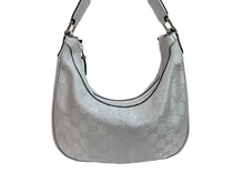 Load image into Gallery viewer, GUCCI グッチ ハンドバッグ ワンショルダーバッグ GGスプリーム 263757 524947 シルバー レザー GGキャンバス 美品 中古 54420