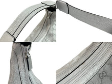Load image into Gallery viewer, GUCCI グッチ ハンドバッグ ワンショルダーバッグ GGスプリーム 263757 524947 シルバー レザー GGキャンバス 美品 中古 54420