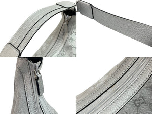 GUCCI グッチ ハンドバッグ ワンショルダーバッグ GGスプリーム 263757 524947 シルバー レザー GGキャンバス 美品 中古 54420