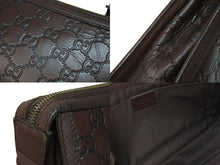 Load image into Gallery viewer, GUCCI グッチ クラッチバッグ セカンドバッグ GG柄 シマ ブラウン レザー 152600 シルバー金具 中古 54438