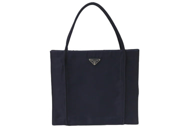 PRADA プラダ トートバッグ ネイビー ナイロン トライアングルロゴ イタリア製シルバー金具 中古 54440 