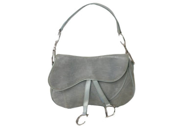 Dior ディオール トロッター ガリアーノ期 ダブルサドル ショルダーバッグ CDロゴ ブルー 美品 中古 54443