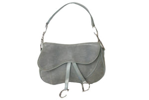 Dior ディオール トロッター ガリアーノ期 ダブルサドル ショルダーバッグ CDロゴ ブルー 美品 中古 54443
