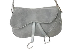 Dior ディオール トロッター ガリアーノ期 ダブルサドル ショルダーバッグ CDロゴ ブルー 美品 中古 54443