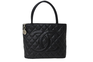 [USED/中古]CHANEL シャネル トートバッグ A01804 ブラック キャビアスキン シルバー金具 Bランク 中古 54454