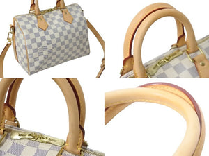 極美品 ルイヴィトン ダミエ・アズール LOUIS VUITTON スピーディバンドリエール25 N41374 中古 54461