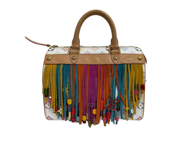 極美品 LOUIS VUITTON ルイヴィトン 村上隆 ハンドバッグ スピーディ25 フラーンジュ モノグラムマルチ M40113 ブロン 中古 54465