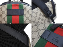 画像をギャラリービューアに読み込む, 極美品 GUCCI グッチ リュック ウェブ GGスプリーム バックパック GGスプリーム キャンバス 443805 001998 シルバー金具 中古 54469 