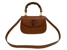 Load image into Gallery viewer, GUCCI グッチ バンブー 2WAYバッグ ハンドバッグ ショルダーバッグ 000 01 0633 レザー ブラウン ゴールド金具 美品 中古 54476