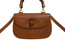 Load image into Gallery viewer, GUCCI グッチ バンブー 2WAYバッグ ハンドバッグ ショルダーバッグ 000 01 0633 レザー ブラウン ゴールド金具 美品 中古 54476