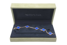 Load image into Gallery viewer, 新品未使用 Van Cleef &amp; Arpels ヴァンクリーフ＆アーペル ヴィンテージアルハンブラ VCARP34900 ブルーアゲート YG 18K 54478