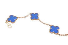 Load image into Gallery viewer, 新品未使用 Van Cleef &amp; Arpels ヴァンクリーフ＆アーペル ヴィンテージアルハンブラ VCARP34900 ブルーアゲート YG 18K 54478