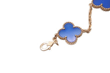 Load image into Gallery viewer, 新品未使用 Van Cleef &amp; Arpels ヴァンクリーフ＆アーペル ヴィンテージアルハンブラ VCARP34900 ブルーアゲート YG 18K 54478