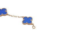Load image into Gallery viewer, 新品未使用 Van Cleef &amp; Arpels ヴァンクリーフ＆アーペル ヴィンテージアルハンブラ VCARP34900 ブルーアゲート YG 18K 54478