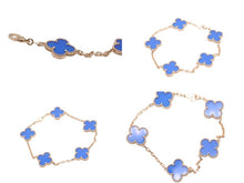 Load image into Gallery viewer, 新品未使用 Van Cleef &amp; Arpels ヴァンクリーフ＆アーペル ヴィンテージアルハンブラ VCARP34900 ブルーアゲート YG 18K 54478